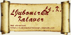 LJubomirka Kalaver vizit kartica